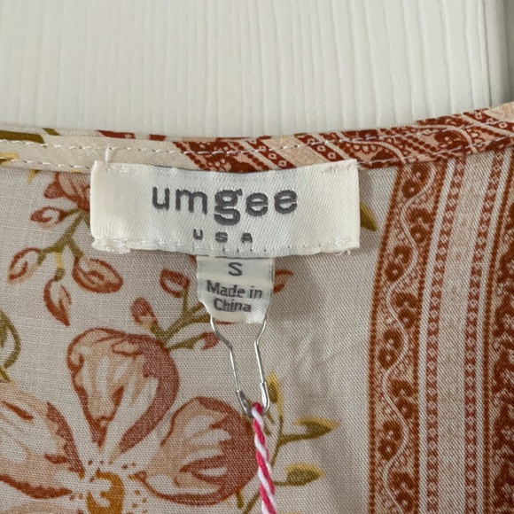 Umgee teal long sleeve tiered short dress NWT - Picture 3 of 4